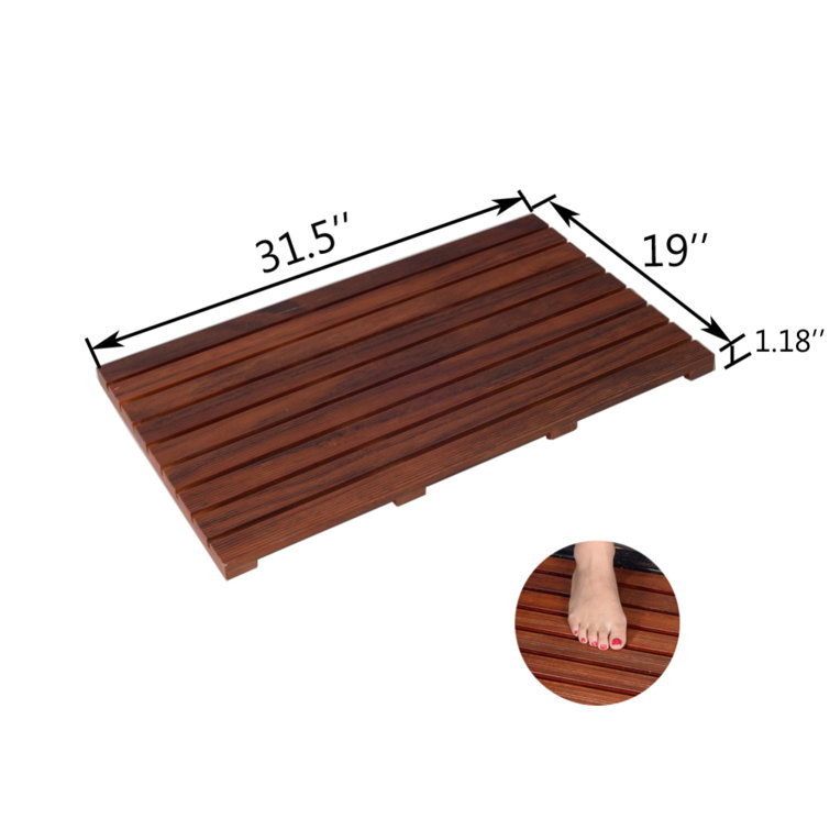 Aike Home Teak Bath Mat Wayfair